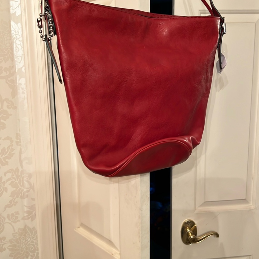 Coach red barrel bag